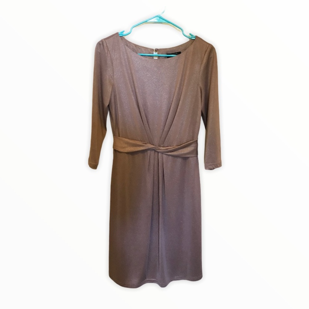 TAHARI Arthur S Levine Holiday Rose Gold Dress 4P